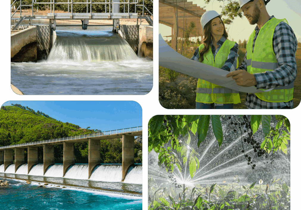 Group 731 (1) Water management: dam, irrigation, engineers, water flow.